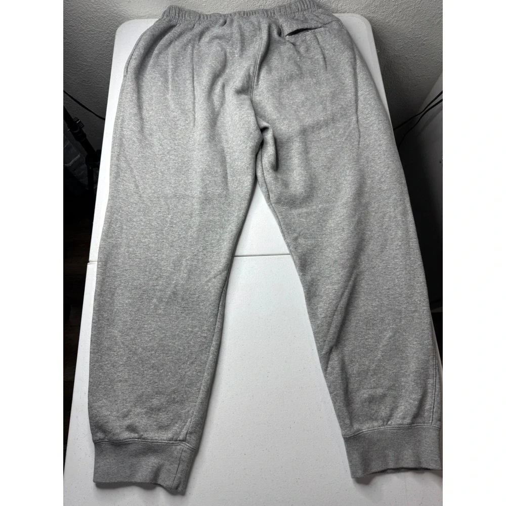 Nike Mens Fleece Sweatpants Heather Gray Embroidered Swoosh Joggers Large
